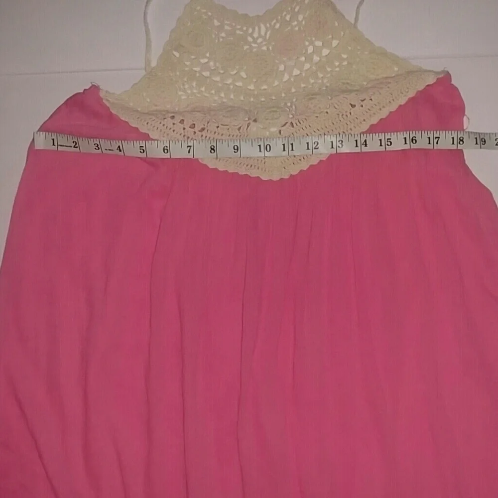 Flying Tomato Halter Crochet Bodice Maxi Dress M